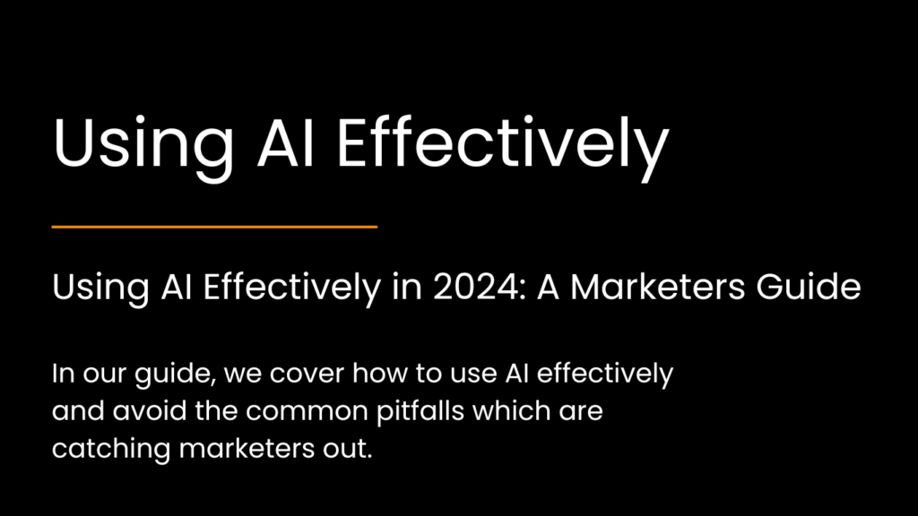 A digital guide showing how to use AI effectively in 2024